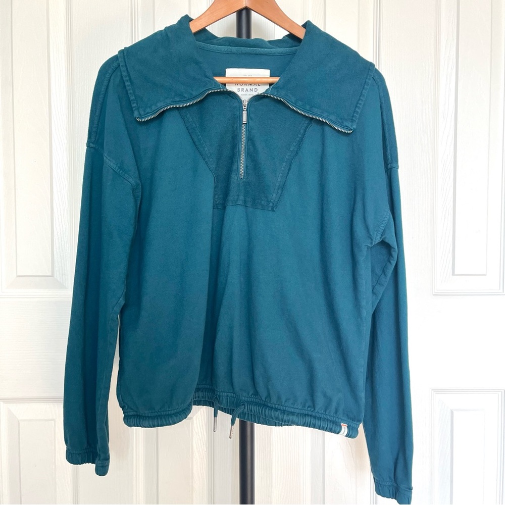 The Normal Brand Classic Terry Looped Half Zip